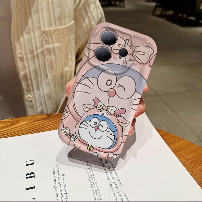 Vỏ Silicon Hoạt Hình Cho Redmi Note 14 4G 5G Sóng Mềm Ốp lưng Cặp Đôi Doremon Chống Sốc Mặt Sau