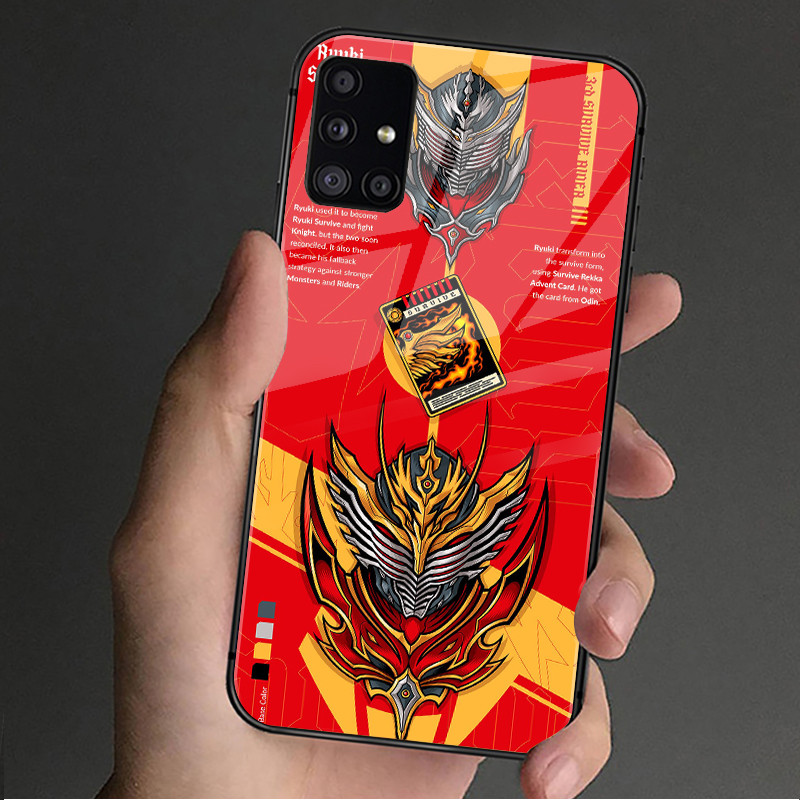 Ốp Điện Thoại Kính Kamen Rider 07 Cho Samsung Galaxy S9 Plus S10 S10e S20 FE S20 Plus S21 S22 S23 S23 Ultra Note 9 10 Plus Note 20 Ultra Cover
