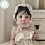 PUSKY Hoa Thêu Lưới Vải Ren Hoa Rỗng Mũ Công Chúa Mũ Bé Sơ Sinh Mũ Chụp Ảnh Sinh Nhật Chống Đỡ VN