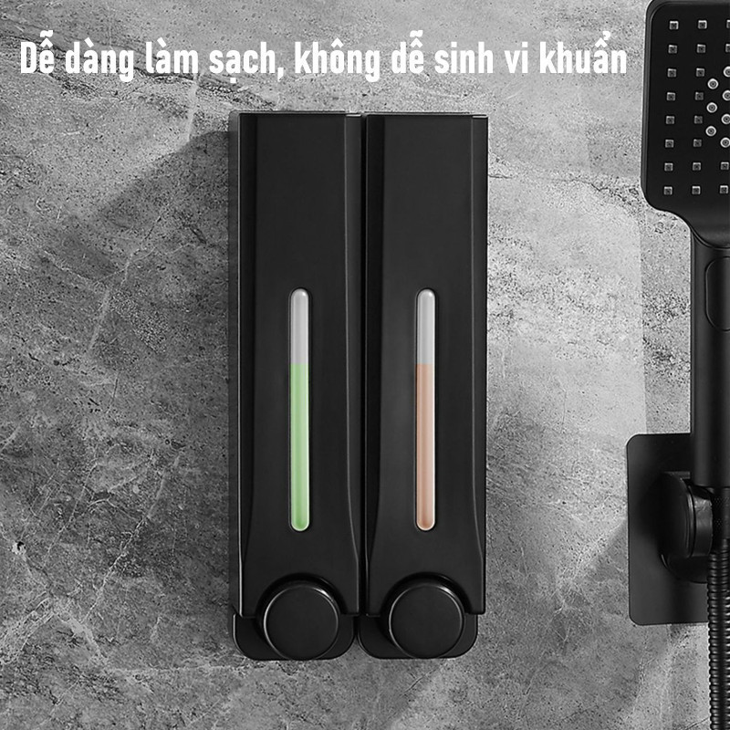 Bình Đựng Nước Rửa Tay Treo Tường 500ml - Hộp Đựng Sữa Tắm, Dầu Gội, Nước Rửa Chén, Dán Tường Không Khoan