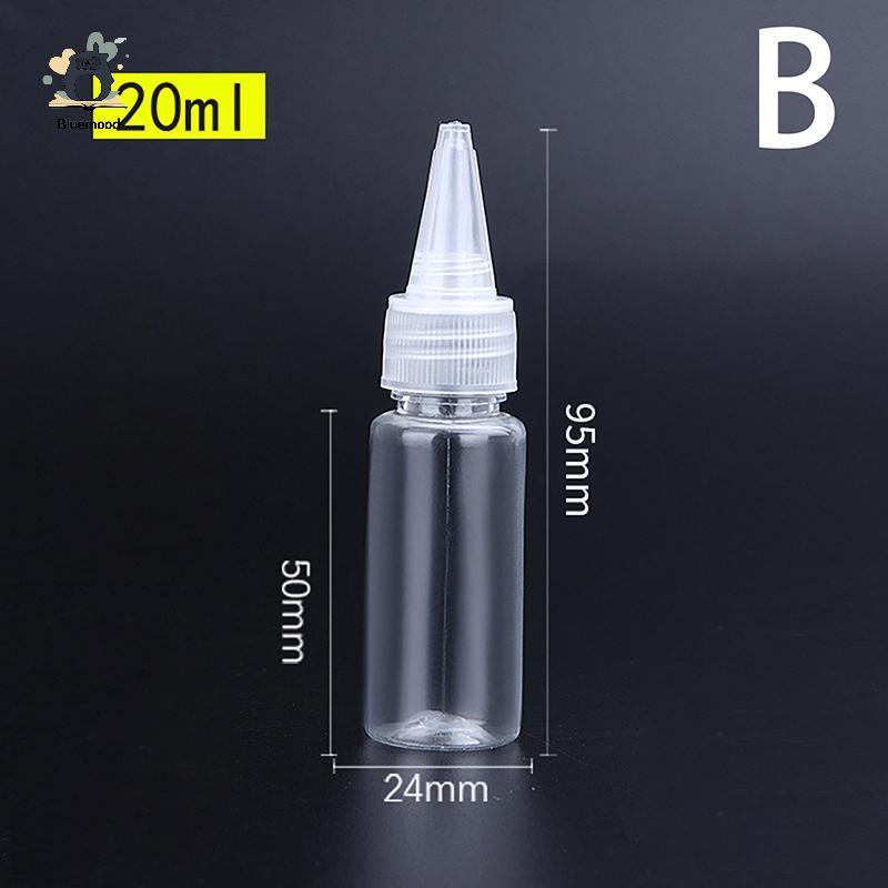 [Bluemood] Chai nhỏ giọt bóp nhựa 10-200ml Nắp vít trong suốt Hộp đựng dầu lỏng Mới