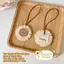 HFTOY Boho Dệt Hướng Dương Tên Stier Mặt Dây Chuyền Handmade Hoa Tên Thẻ Charm Túi Trang Trí Chống Mất Dấu Tên Móc Khóa Quyến Rũ ~