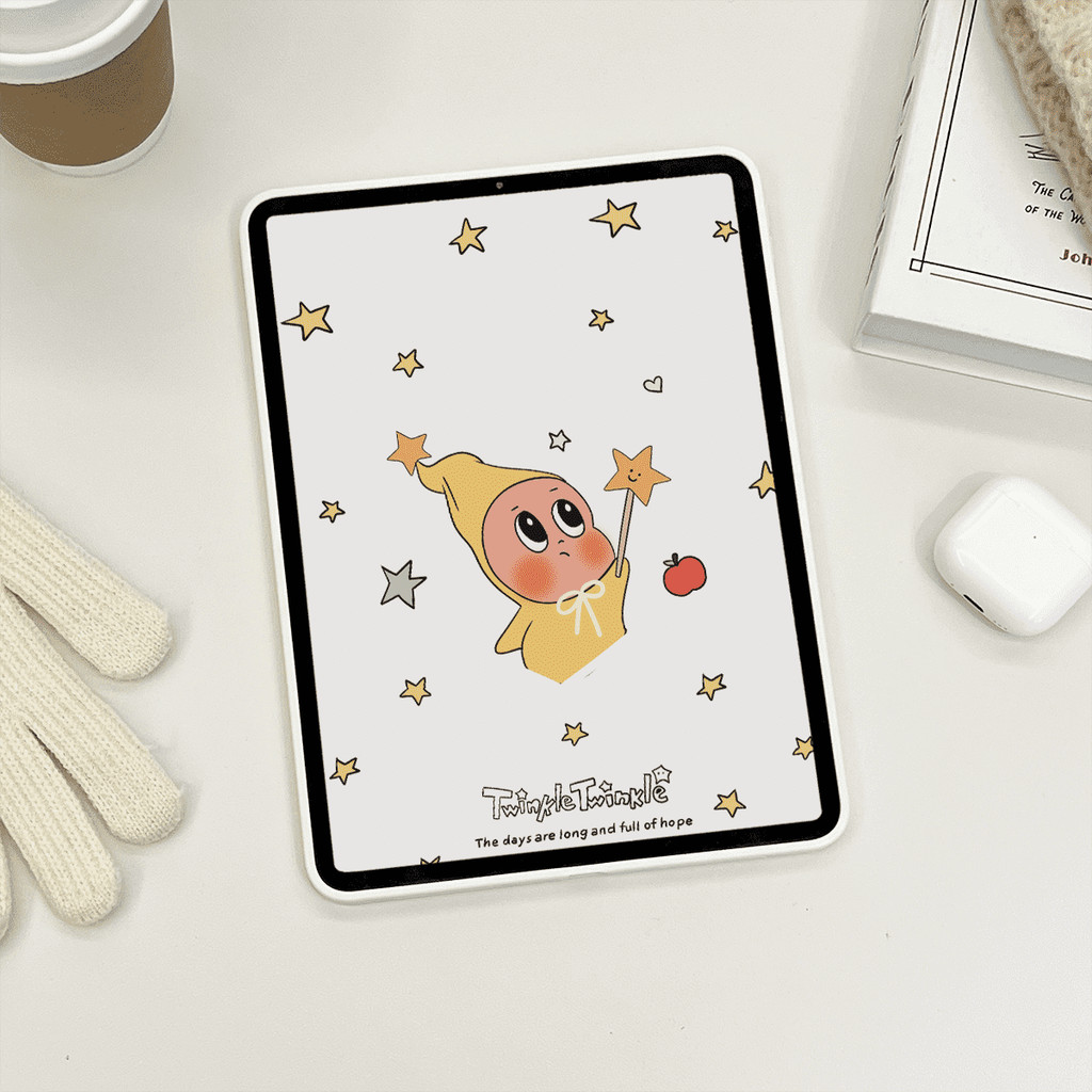 Ốp Lưng Acrylic Cứng Đáng Yêu Twinkle Dành Cho Mini6 Mini7 A17Pro IPad 5 6 7 8 9 10 11 12 A19 A16 Air 2 3 4 5 6 Air 11 M2 M3 M4 2026 Pro10.5 Pro11 M4 M5 Pro13 2024 2025