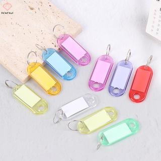 10 Chiếc Móc Chìa Khóa Nhiều Màu ID Nhãn Thẻ Hành Lý Phân Loại Số Khách Sạn Màu Sắc Ngẫu Nhiên
