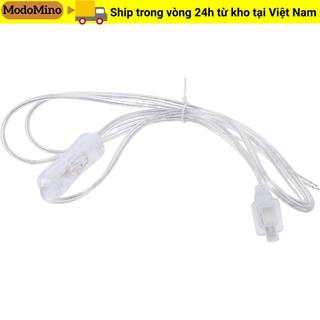 MODOMINO 2 Dây nguồn công tắc cắm trong suốt, Dây đèn trong suốt 2 lõi màu bạc bằng đồng 1,8 mét có công tắc, Cáp kết nối điện thiết bị gia dụng bằng cao su trong suốt bằng nhựa Pvc