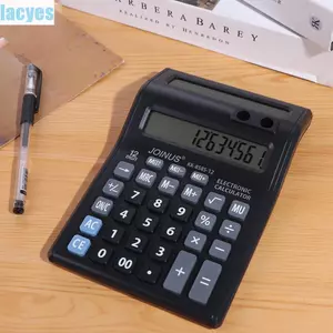 Máy tính LACYES 12 chữ số, Màn hình kép Máy tính cơ hiển thị màn hình lớn, Dễ sử dụng Thiết thực Di động Dễ sử dụng Máy tính tài chính Sử dụng cho học sinh
