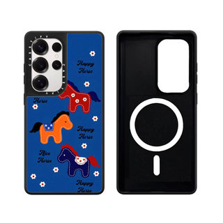Từ Điểm Sóng Ngựa Gương Cứng Phone Case Dành Cho Samsung Galaxy S25 24 23 UItra S25 24 23 Plus Vỏ Bảo Vệ Chống Sốc