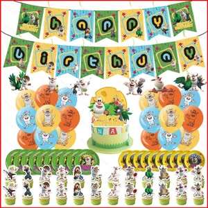 BH2 Booba phiêu lưu Chủ đề trẻ em trang trí tiệc sinh nhật biểu ngữ bánh topper bóng xoáy bộ cung cấp HB2