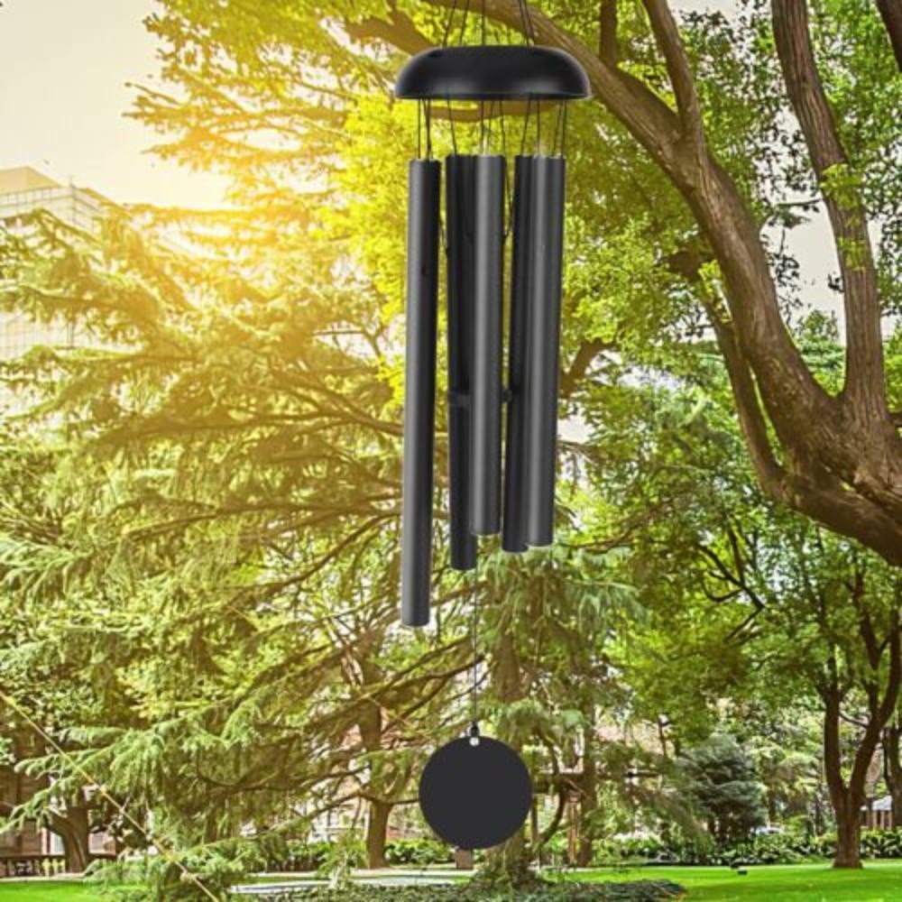 Chuông gió 6 ống kim loại lớn trang trí 66cm , Chuông Gió (Phong Thủy), Nhạc Thiền, Phong Thủy, 6 Thanh