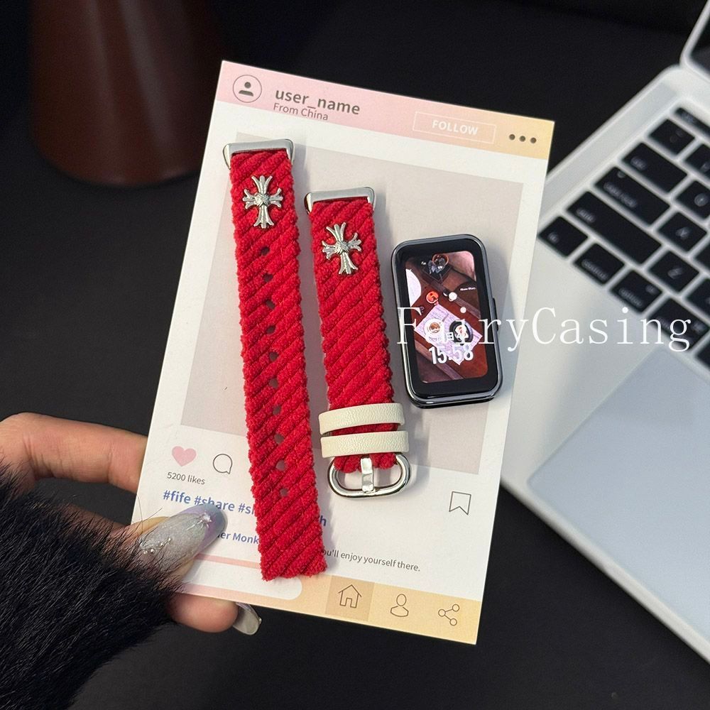 Dây đeo vòng vải nhung mới cho Huawei Band 11 10 9 8 Vòng đeo tay NFC cho Huawei Watch Fit 3 4 / 4Pro Dây đeo thay thế