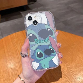 Stitch Angel Cặp Đôi Love Wave Dành Cho infinix Hot 50i 60i Hot 60 50 Pro + Smart 8 9 Smart 10 Vỏ Sóng 3D Bìa Mềm