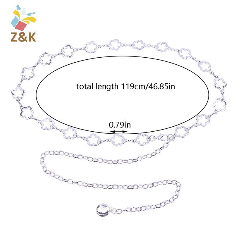 ZK Đầm Áo Sơ Mi Kim Loại Rỗng, Dây Xích Thắt Lưng Cho Nữ