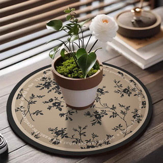 Pháp Vase Pad Thấm Hút Da Nhẹ Sang Trọng Để Bàn Thoát Nước Miếng Lót Chậu Hoa Vải Nhanh Khô Cà Phê Coaster