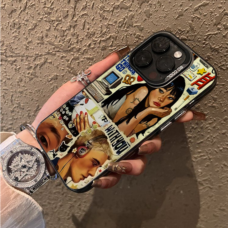Ốp Lưng Cho iPhone 17 16 11 12 13 14 15 Pro Max Cho iPhone 16e XR X XS Max 7 8 Plus SE2020 2022 Retro People Magazine IMD Matte Hard Shockproof Cover
