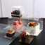 GETVOW 10 Cái Hộp Quà Tặng Bánh Sinh Nhật, Hộp Bánh Cầm Tay Bằng Nhựa Trong Suốt, Hộp Nướng Bánh Cupcake Di Động Đa Năng Tiệc Cưới