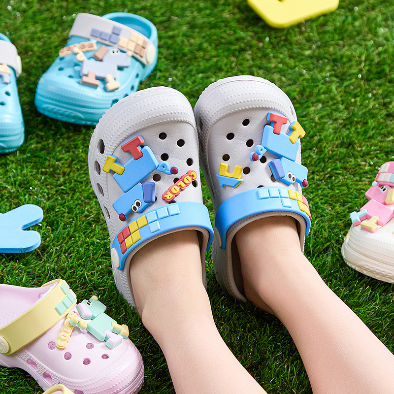 Cheerful Mario dép sục Đi Bộ Cho Trẻ Em Hoạt Hình Puppy, Chất Liệu EVA Siêu Nhẹ, dép sục Cho Bé Chống Trơn Trượt Và Mềm Mại