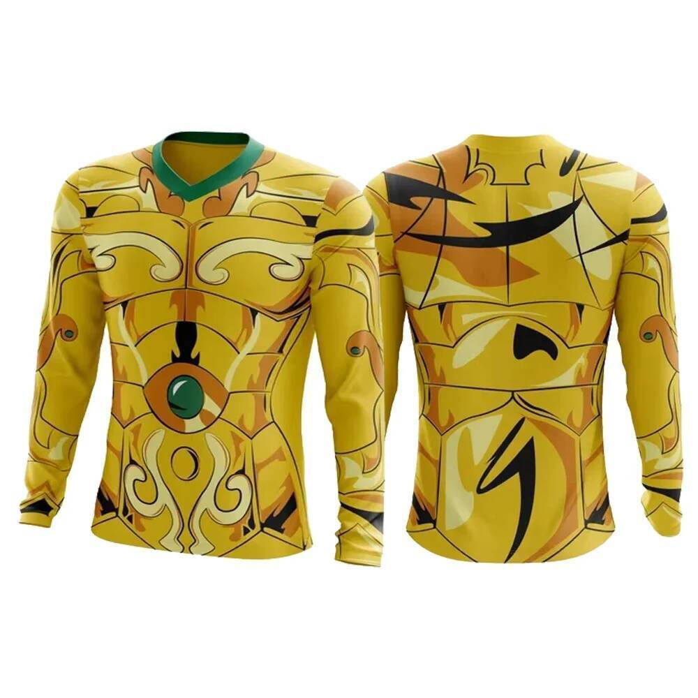 Áo thun nam dài tay cổ tròn in hình 3DAnime Gold, thoáng mát và thời trang