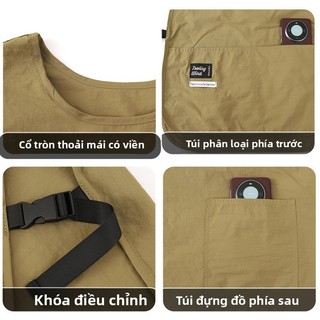 tạp dề chống nước ngắn Áo ghi lê công nhân chống bẩn thoáng khí