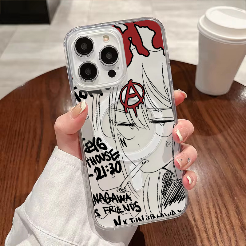 Cho iPhone 17 Pro Max / 16 Pro Max 15 14 / 13 / 12 Bocchi the Rock Cứng Trong Suốt Từ Tính CaseiPhone 11 Xs Max 7 / 8 SE / Vỏ iPhone Chống Sốc