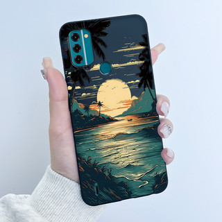 Dành Cho Nokia C31 Ốp Lưng Tình Yêu Dễ Thương Thỏ Hoạt Hình Vui Nhộn Mờ Silicon Mềm Màu Đen TPU Ốp Lưng Điện Thoại Nokia C31 NokiaC31 Bảo Vệ Bao