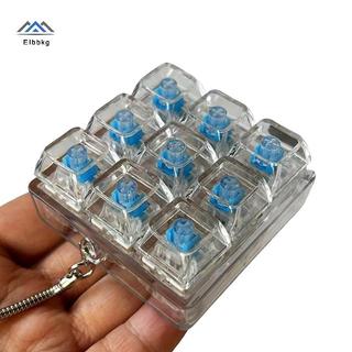 ELBBKG 4 / 9 Phím Bàn Phím Cơ Trục Máy Kiểm Tra Bàn Phím LED Chìa Khóa Giảm Căng Thẳng DIY Nút Keycap Móc Khóa Đồ Chơi Quà Tặng Mới