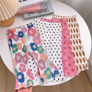 Quần loe bé gái Mùa hè Ice Silk Thin Floral Dots 80-130 Size FAIL
