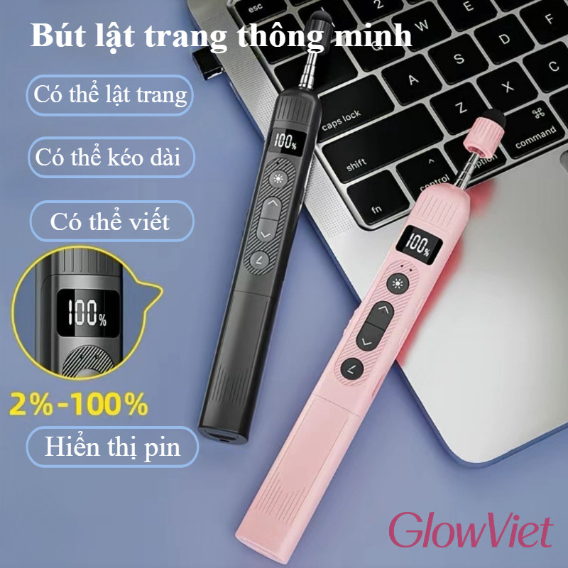 Bút Xoay Trng Laser đa Chức Năng Q301, Có Thể Thu Vào Và Màn Hình Kỹ Thuật Số, Pin Sạc, Cao Cấp Cho Thuyết Trình