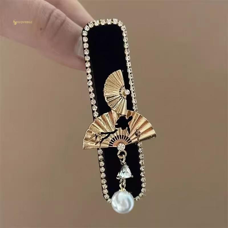 MUQV Cổ Điển Tím sel Pha Lê Thanh Lịch Phong Cách Dân Tộc Tóc Vòng Mũ Đội Đầu Retro Phong Cách Trung Hoa Kẹp Bên Đảng n