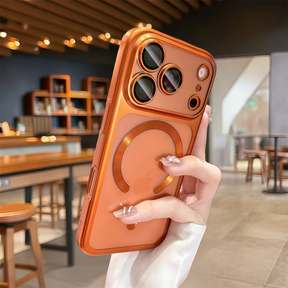 Ốp điện thoại PC mờ mạ điện cho iPhone 17 Pro Max 13 14 15 16 pro max Bảo vệ ống kính chống rơi Vỏ cứng bảo vệ điện thoại