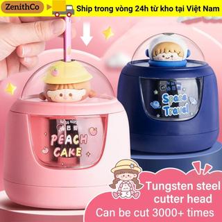 Máy mài bút chì điện ZENIHCO, tự động nhập chì, chống dính chì, thiết kế phi hành gia/gấu trúc