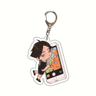 Nhật Bản Anime Móc Khóa Bóng Chuyền Bé Trai Acrylic Hai Mặt Móc Khóa Nam Nữ Ba Lô Mặt Dây Chuyền Quà Tặng