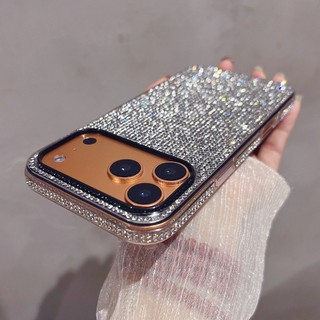 Ốp Điện Thoại Thích Hợp Full Kim Cương Bán Chạy Cho iPhone17 Air 16 15 14 13 12 11 Promax 7 8 Plus XsMax XR X X Xs Khung Kim Cương Giả Siêu Flash Với Vỏ Điện Thoại Kim Cương Chống Sốc