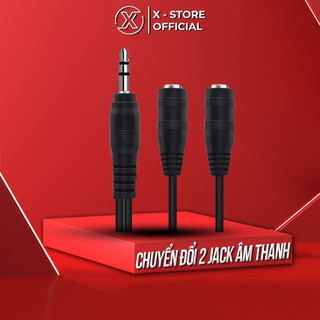 Jack gộp tai nghe và mic 3.5mm, cáp chia 1 cổng ra 2 cho PC, laptop, dây chuyển audio tiện lợi - 02JAT-3.5T2T3.5