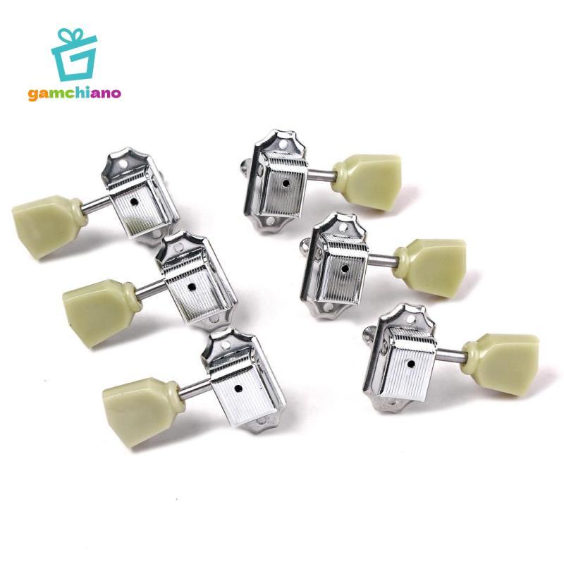 Gói 6 chốt điều chỉnh đàn Guitar điện làm bằng kim loại, kín, màu bạc