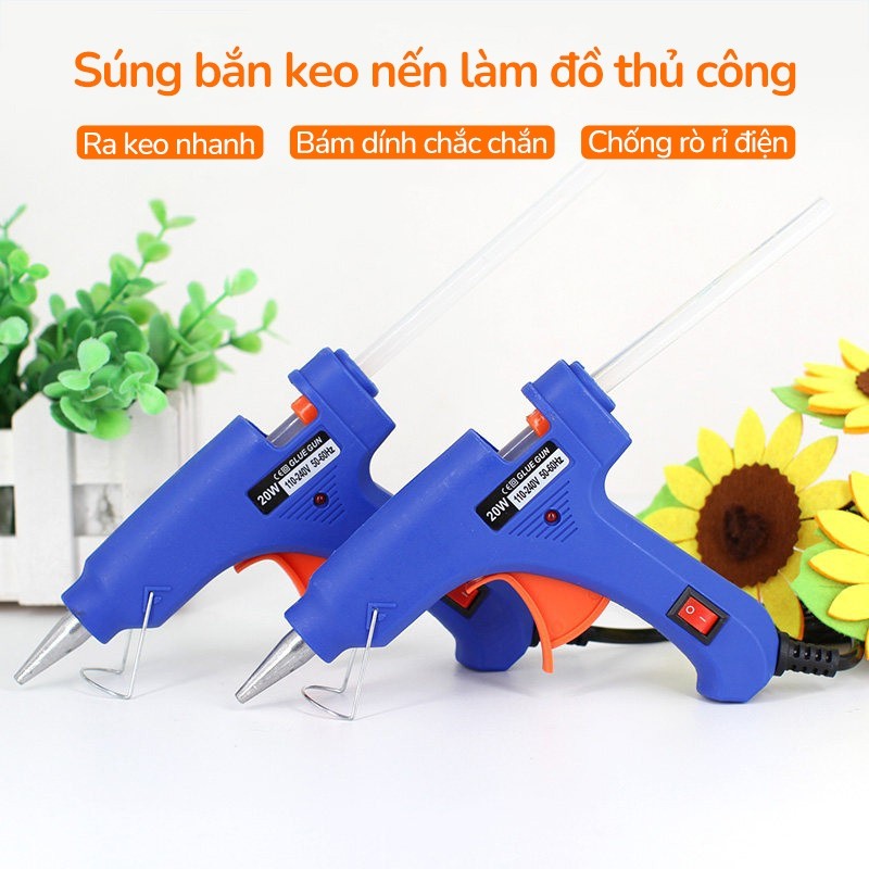 Súng bắn keo nến mini 20W đa năng – Dùng gắn giỏ quà, làm đồ handmade, trang trí, sửa chữa tiện ích