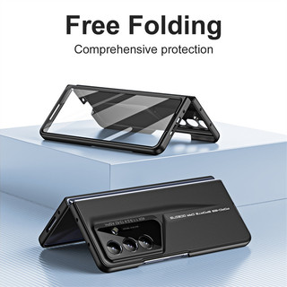 Dành Cho Samsung Galaxy Z Fold 7 Gấp 6 Gấp 5 4 Ốp Lưng Siêu Mỏng Thân Thiện Với Da Mờ Có Phim Cường Lực Tùy Chọn Khe Cắm Bút Cảm Ứng Gấp Bao Da