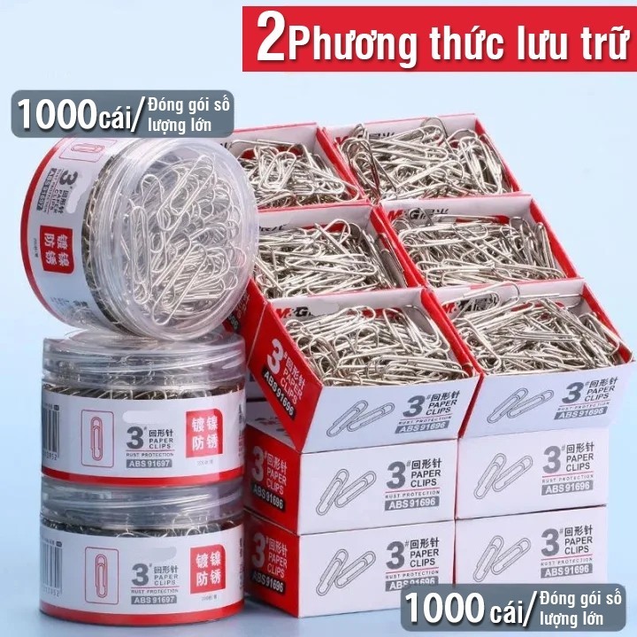 Ghim kẹp giấy với vòng kim loại linh hoạt, nhiều kích cỡ set - Dụng cụ kẹp tài liệu A4 siêu xinh, giữ giấy tờ ngăn nắp