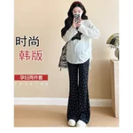 Mùa Xuân Phong Cách Mới Phiên Bản Hàn Quốc Thời Trang Mỏng Hơn Nhìn Xếp Ly Ngôi Sao Rời Áo Thun Giảm Tuổi Bộ Đồ Bà Bầu Hai Mảnh Mặc 92GG — ảnh 4