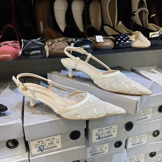 Gót Nhọn Hậu Ren Meibaiyi Hàng Nhập QC Fullbox / Mieo Shoes G1466 G1467
