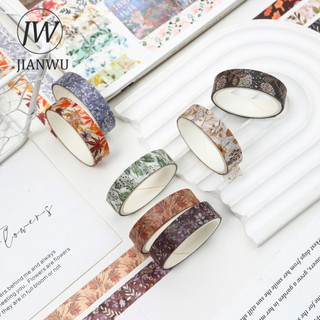 JIANWU 5 Cuộn / bộ Mùa Đông Núi Series Vintage Cây Lá Vật Liệu Phong Cảnh Cắt Băng Washi Sáng Tạo Tạp Chí Văn Phòng Phẩm