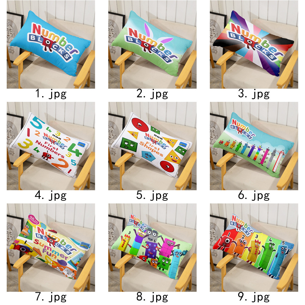Hộp đựng gối Polyester hình chữ nhật một mặt hoạt hình, có thể giặt được, thích hợp để trang trí phòng khách giường Sofa (không bao gồm lõi)
