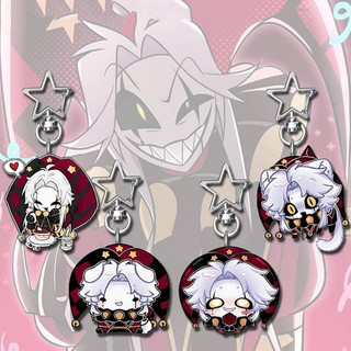 Game The Freak Circus Pierrot Cosplay Keychain Kawaii Acrylic Joker Clown Pendant Keyring Key Chain Bag