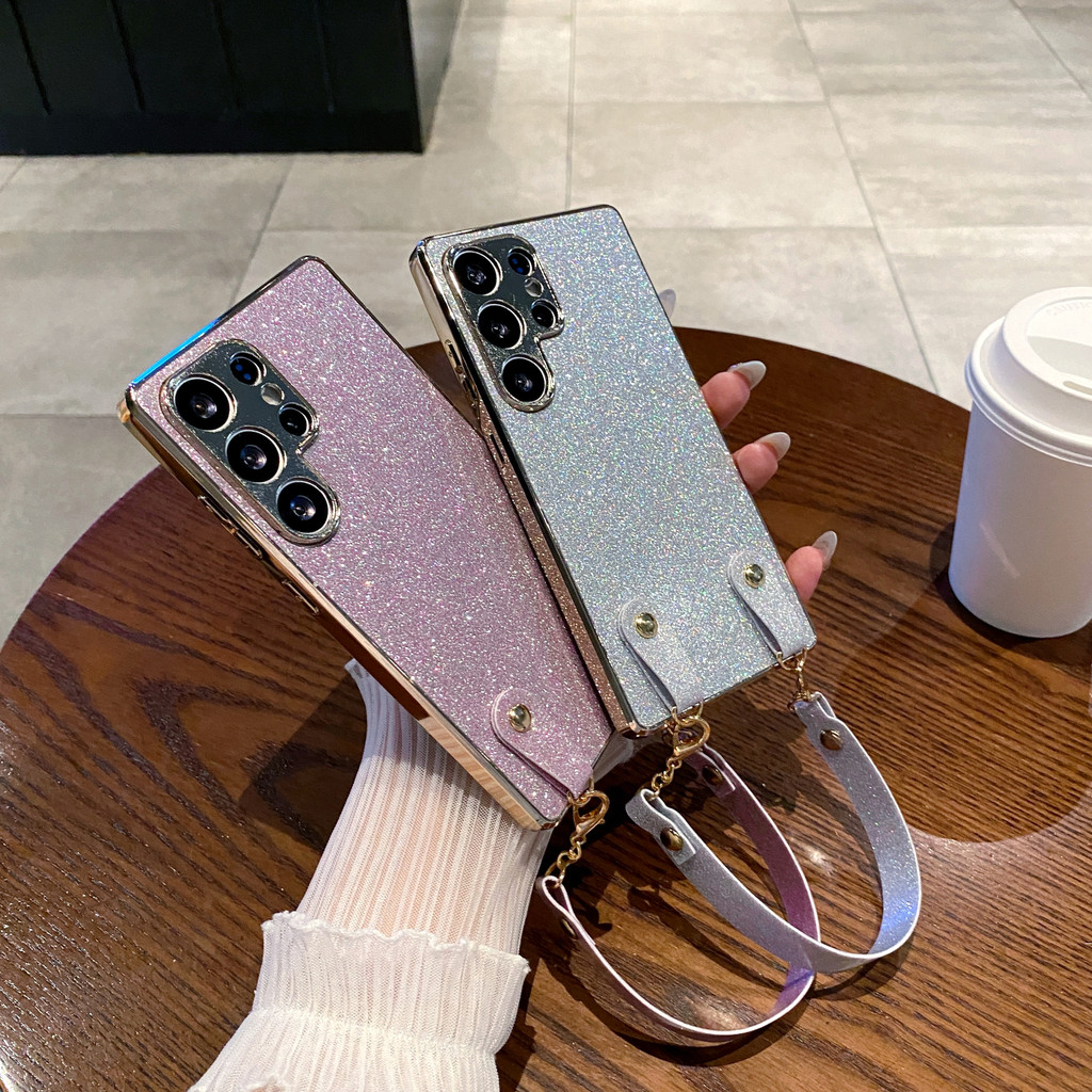 Ốp Điện Thoại Di Động Mạ Điện Sang Trọng Cho Huawei PURA70 P60 P70 P80 PRO P70U P80U MATE 50 60 70 80 PRO Thời Trang Có Dây Đeo Cổ Tay Thiết Kế Độc Đáo Lấp Lánh Vỏ Chống Sốc