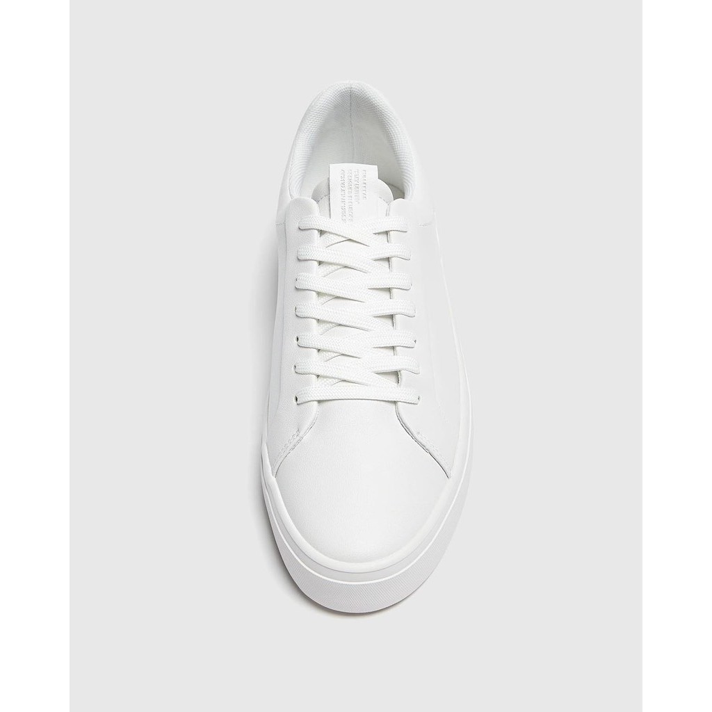 [Siêu Sale] Giày sneaker Pull&Bear chính hãng All white Classic - Trắng Dáng cổ điển