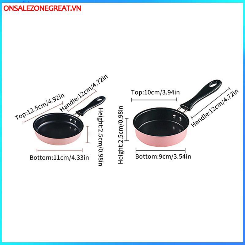 Ons Chảo Chiên Mini Inox Ngăn Ngừa Sti Nồi Cảm Ứng Tròn Bữa Sáng Chiên Nhỏ Chảo Trứng Có Tay Cầm Dài Tiện Ích Nhà Bếp Tại