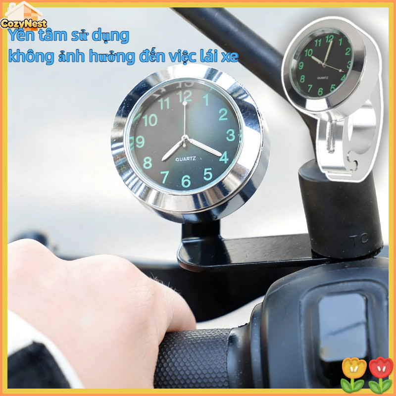Đồng Hồ Xe Máy Phát Sáng Chống Nước - Cho Xe Điện Vinfast Feliz, Evo & Mọi Xe Máy , Dễ Lắp