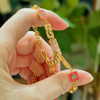 Phong Cách Trung Hoa Mới Việt Nam Cát Vàng Vòng Tay Cung Điện Phong Cách Men Nhiều Màu Sắc Khóa Hoa Túi Koi Vòng Tay Nữ Phong Cách Dân Tộc Trang Sức Đổi sang Việt Nam IDRG