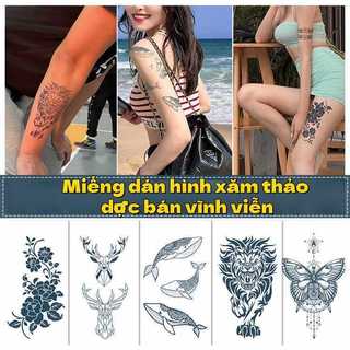 Sticker Xăm Tạm Thời Chống Nước, Dễ Dán, Đa Dạng Mẫu Mã, Thiết Kế Độc Đáo, Phù Hợp Cho Mọi Phong Cách