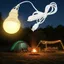 Đèn LED cắm trại, để cắm trại câu cá BBQ USB có thể sạc lại Bóng đèn khẩn cấp có thể điều chỉnh độ sáng, Đèn lều treo di động 3 màu ngoài trời