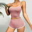 Bộ Đồ Ngủ Màu Trơn Nữ Gợi Cảm Hot Girls Slim-fit Suspender Quần Short Nữ Homewear Suit